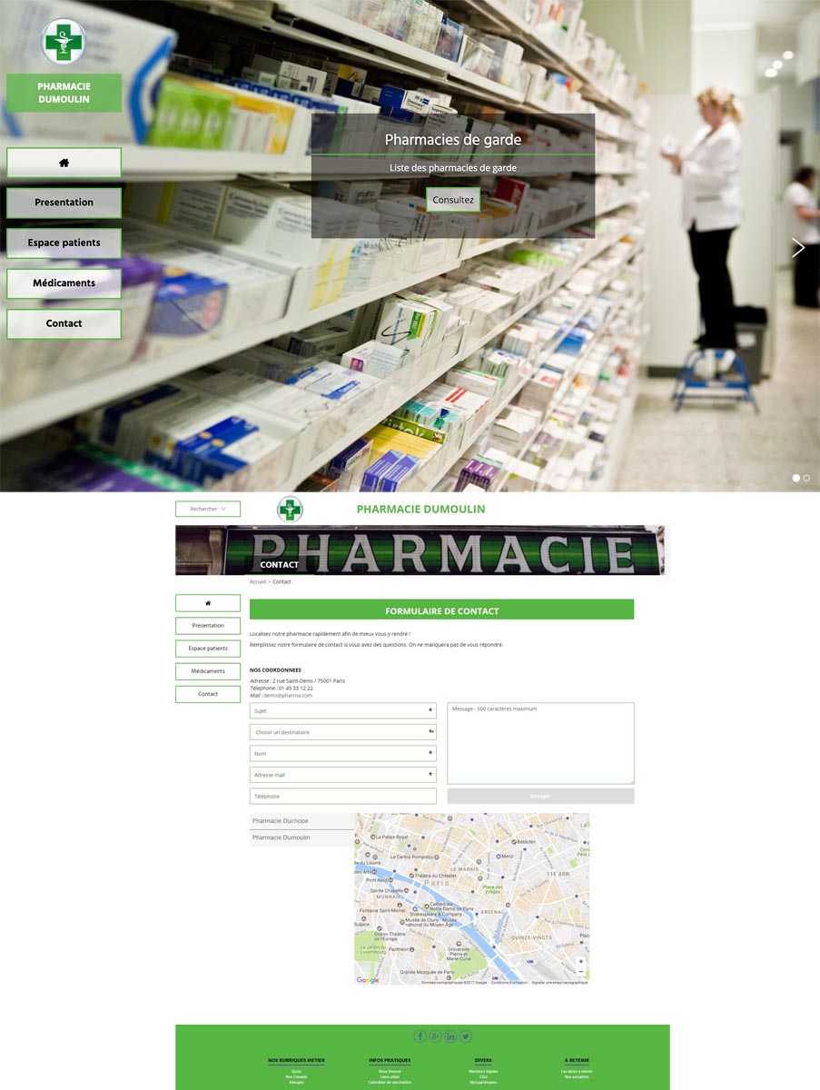 template pharmacie